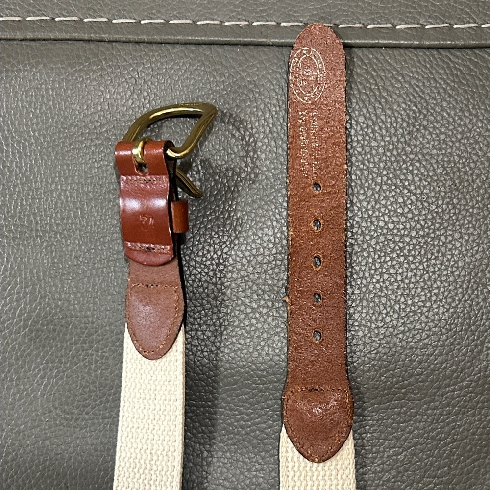 Leather Man Ltd. handmade leather and canvas golf club belt size 34 - Picture 6 of 6